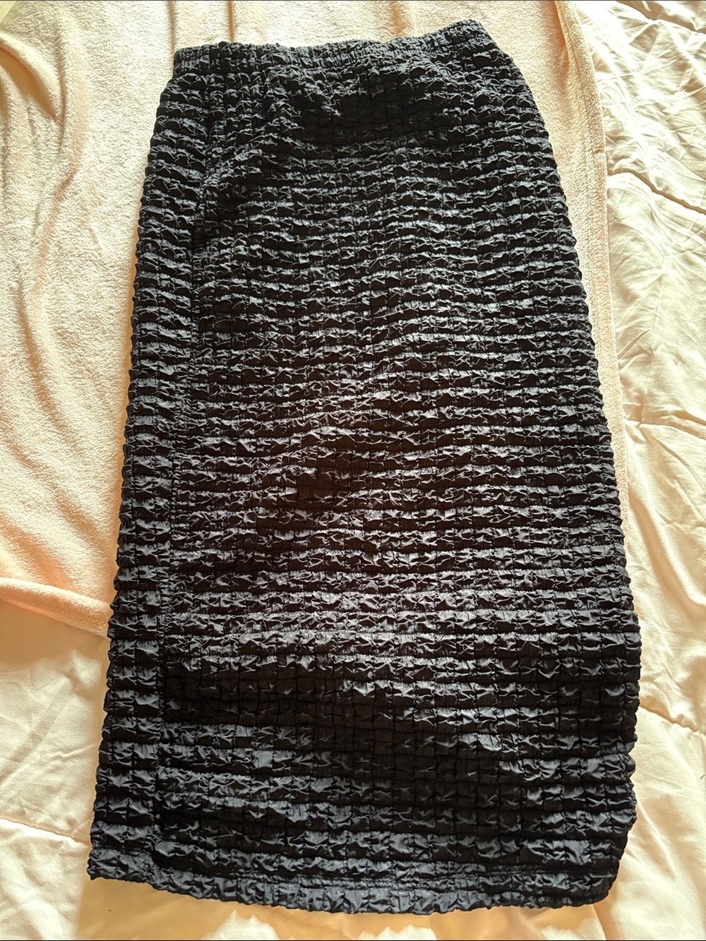 Urban Outfitters Black Textured Midi Skirt